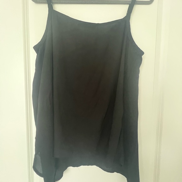 Sejour Black Asymmetrical Hem Camisole | Size 16W | Adjustable Straps - Picture 3 of 5